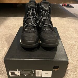 Sorry Black High-Top Kids Snow boots